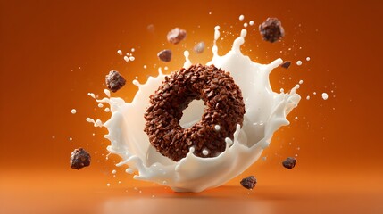 Chochos with milk splash