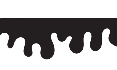 Black dripping ink, Isolated spots of paint, floating oil blots vector, ink splatter black, stain and drip illustration