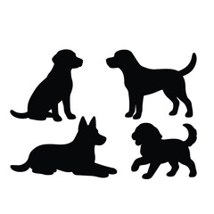 Dogs Vector Silhouette