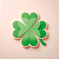 Gl&uuml;cksklee in gr&uuml;n