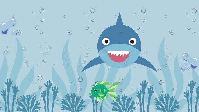 Shark cartoon Video illustration