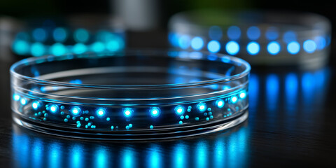 Discovering antibiotic resistance solutions illuminating research in petri dishes laboratory environment scientific perspective