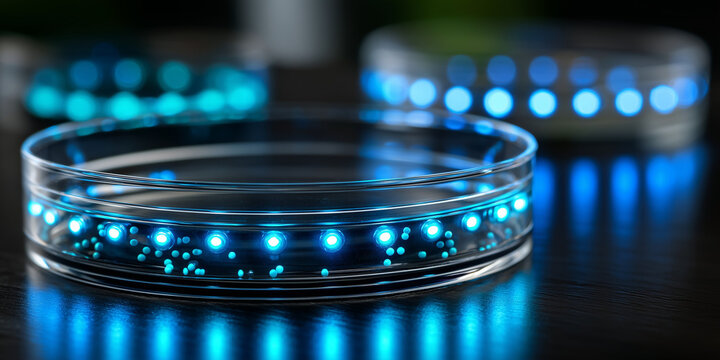 Discovering antibiotic resistance solutions illuminating research in petri dishes laboratory environment scientific perspective - Powered by Adobe