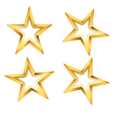 set of golden stars