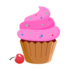 cupcake with cherry