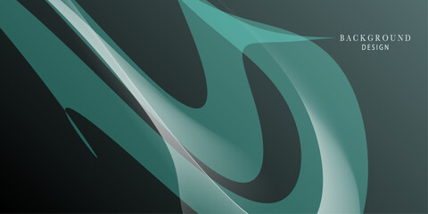 Gradient green color modern minimalist design in flowing style