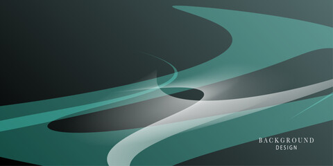 Gradient green color modern minimalist design in flowing style