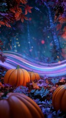 A magical pumpkin patch in the heart of the woods. Network signa