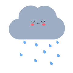 Obraz premium cute rainy cloud