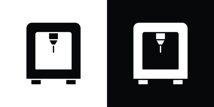 3D printer icon &ndash; stock vector 10 eps.