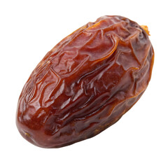 A whole date palm fruit isolated on a transparent background
