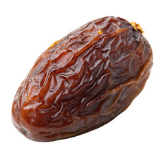 A whole date palm fruit isolated on a transparent background


