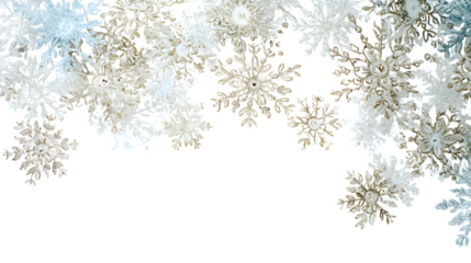 Elegant winter snowflake background isolated on white background