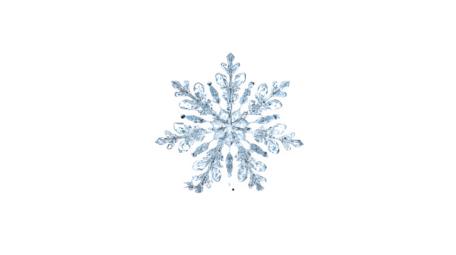 Elegant winter snowflake background isolated on white background