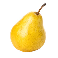 A whole golden pear isolated on a transparent background
