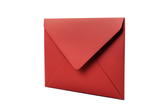 Paper Mailing Envelope Design Isolated on Transparent Background