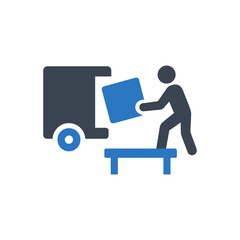 Unloading Truck Cargo icon