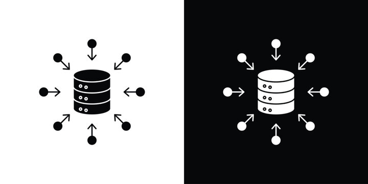 Data aggregation icon &ndash; stock vector 10 eps.