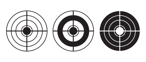 distinct target designs for aiming practice or goal setting.
