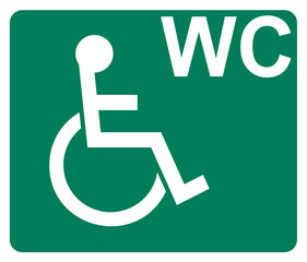 Accessible Restroom/WC Sign