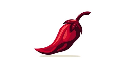Stylish Chili Pepper Emblem Icon with Sliced Details Ideal for Culinary and Spicy Food Branding