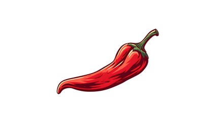 Stylish Chili Pepper Emblem Icon with Sliced Details Ideal for Culinary and Spicy Food Branding