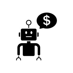 Icon a robot advisor, isolated against a clean background.