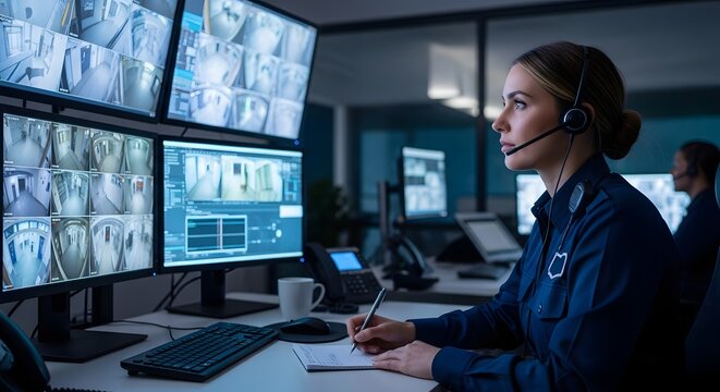 Surveillance room activity monitoring in security control center for efficient operations and safety management