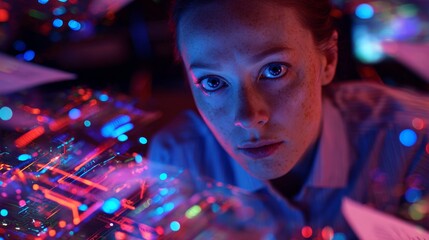 The emotional rollercoaster of workplace mistakes. Ai integration. Worried worker contemplates job loss amid calculation errors. Human machine. Ai concept.