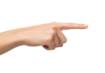 Hand pointing to the right