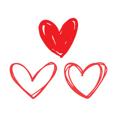 Colorfull Love Heart Shape Icon Design