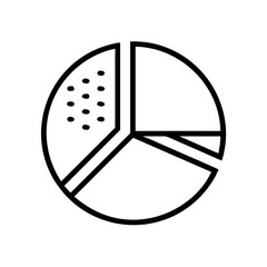 Pie chart illustration showcasing data distribution with segments representing different categories, visually appealing design for business presentations and reports