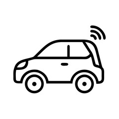 Smart car illustration featuring a sleek design with smooth curves, showcasing modern technology and eco-friendly features, ideal for automotive innovation concepts and sustainable transportation