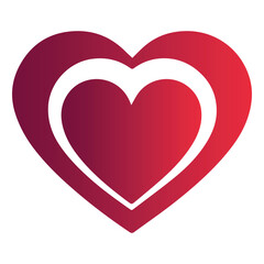 Colorfull Love Heart Shape Icon Design