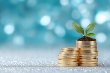 Symbolic representation of financial growth through investment and sustainable wealth nurturing