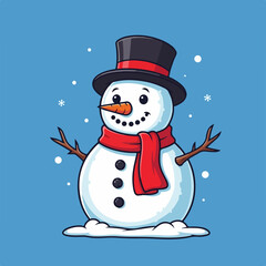 snowman in the snow