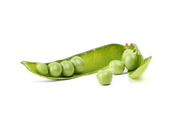 Green peas in closeup