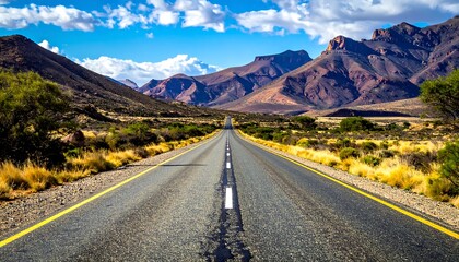 Fototapeta premium Scenic Road Through the Mountains - A Journey of Discovery.