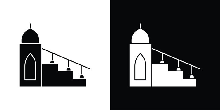 Minbar icon &ndash; stock vector 10 eps.