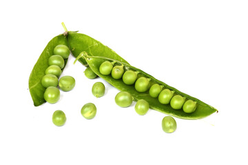 Green peas in closeup