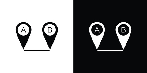 Path A to B icon – stock vector 10 eps. © iconic