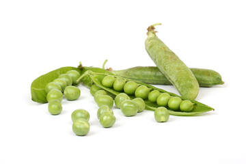 Green peas in closeup