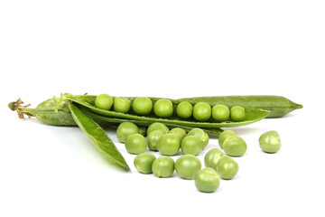 Green peas in closeup
