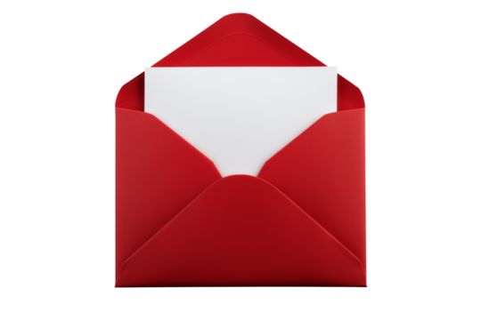 Envelope with Blank Letter Inside Isolated on Transparent Background PNG