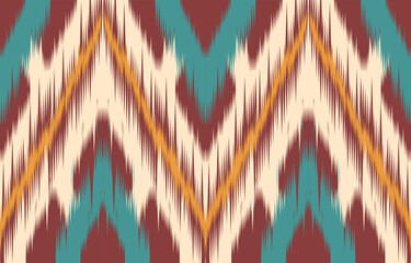 Ethnic abstract ikat art. Aztec ornament print. geometric ethnic pattern seamless  color oriental.  Design for background ,curtain, carpet, wallpaper, clothing, wrapping, Batik, vector illustration.