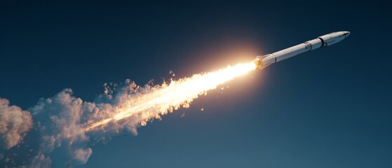 Revolutionary missile test offers a glimpse into future warfare. Neural interface. Incredible missile technology surges through the skyâ€™s limitless potential. Cybernetic mind.