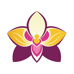 Orchid Flower Logo Vector Icon
