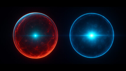 Optical flare red and blue abstract flare