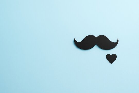 Men health awareness men health mustache heart on blue background