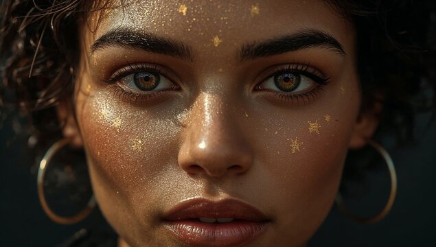 Close up of a person spiritual connections to the divine